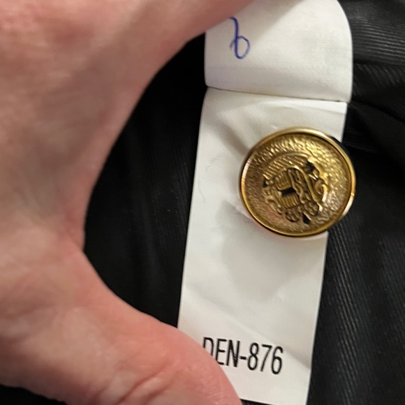 NWT ZARA Tweed Frayed Blazer Jacket Black Multicolor Gold Buttons Wool Blend L - Picture 15 of 15